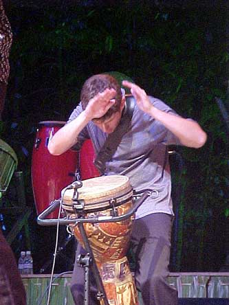 Steve Boulay takes a djembe break