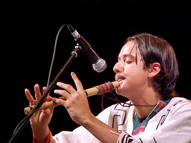 Andrew Mellado on quena