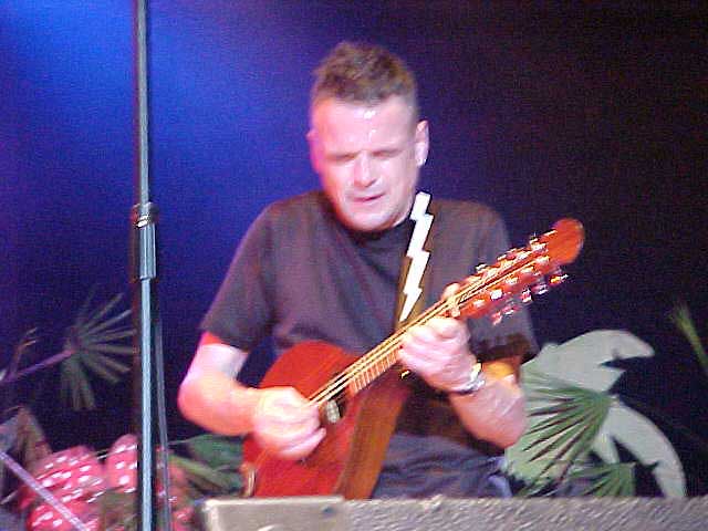 Zeus on electric mandolin