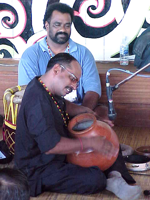 Kiruba and Robert at Indian Drum Workshop